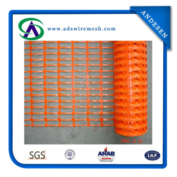 Clôture de sécurité en plastique orange HDPE